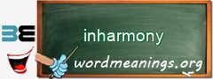 WordMeaning blackboard for inharmony